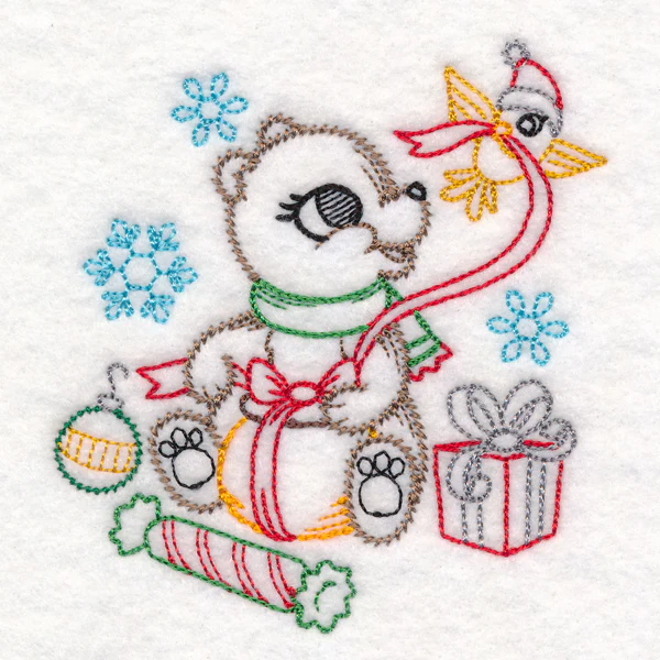 Playful Christmas Bear (Vintage) - Image 5