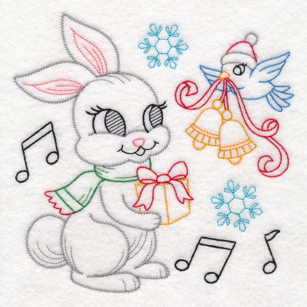 Playful Christmas Bunny (Vintage) - Image 3
