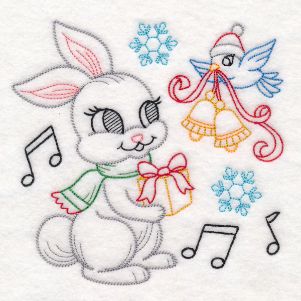 Playful Christmas Bunny (Vintage) - Image 5