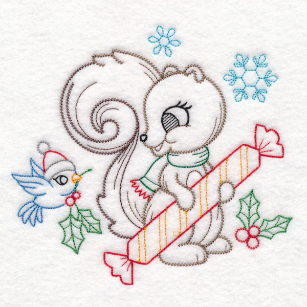 Playful Christmas Squirrel (Vintage) - Image 3
