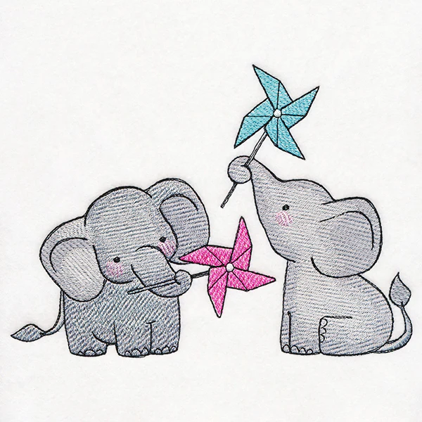 Playful Pinwheel Elephants - Image 4