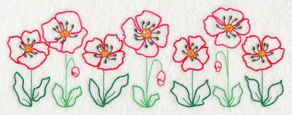 Playful Poppy Border (Vintage) - Image 3