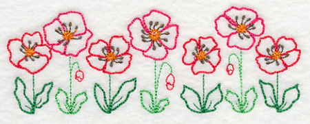 Playful Poppy Border (Vintage) - Image 4