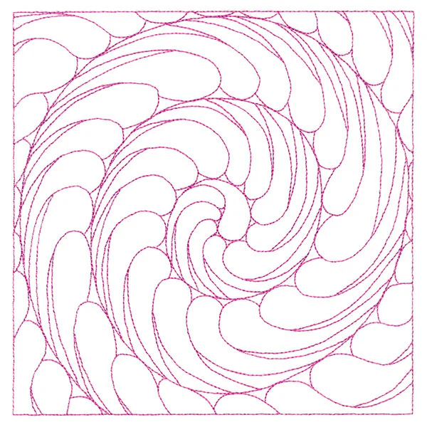 Playful Textures Quilting - Spiraling Feathers (Double Run) - Image 2