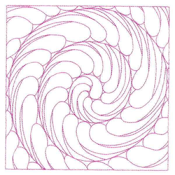 Playful Textures Quilting - Spiraling Feathers (Double Run) - Image 3