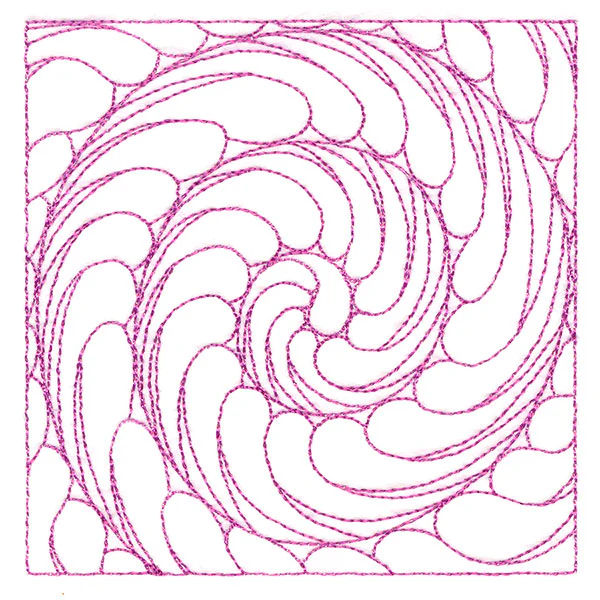 Playful Textures Quilting - Spiraling Feathers (Double Run) - Image 5