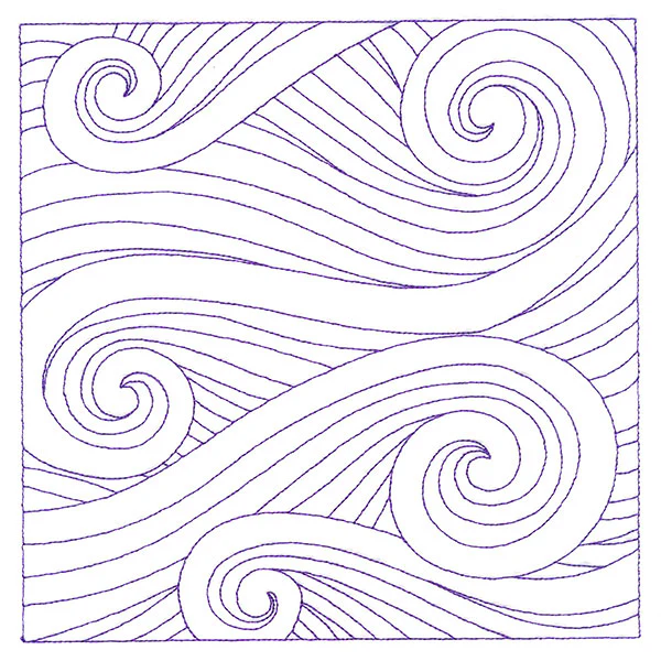 Playful Textures Quilting - Waves (Double Run)