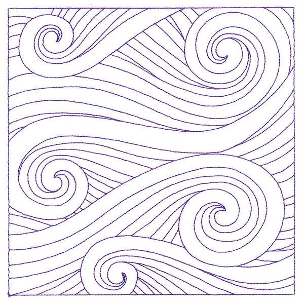 Playful Textures Quilting - Waves (Double Run) - Image 2