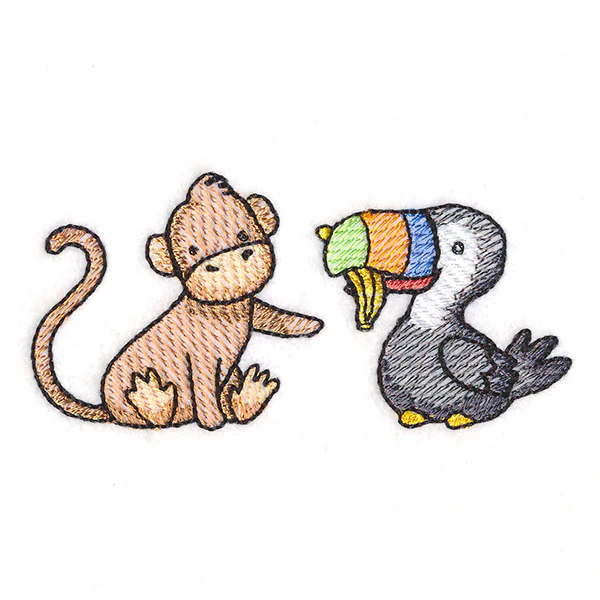 Playful Toucan and Monkey - Image 3