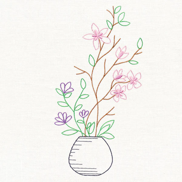 Plum Blossom Ikebana (Vintage)