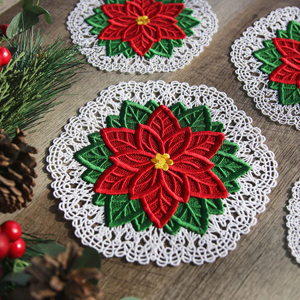 Poinsettia Doily (Battenburg Lace) - Image 12