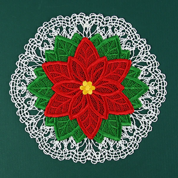 Poinsettia Doily (Battenburg Lace) - Image 7