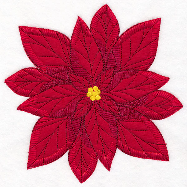 Poinsettia Pillow Feature (Heirloom Applique) - Image 3