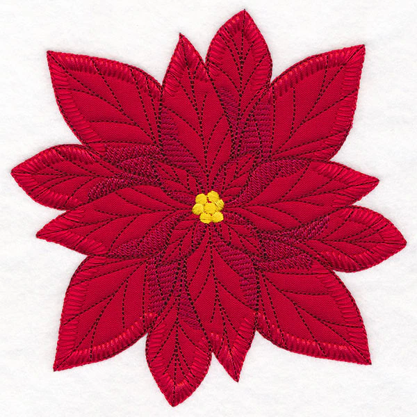 Poinsettia Pillow Feature (Heirloom Applique) - Image 5