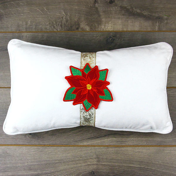Poinsettia Pillow Wrap (In-the-Hoop) - Image 5