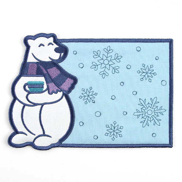 Polar Bear Mug Rug (In-the-Hoop) - Image 2