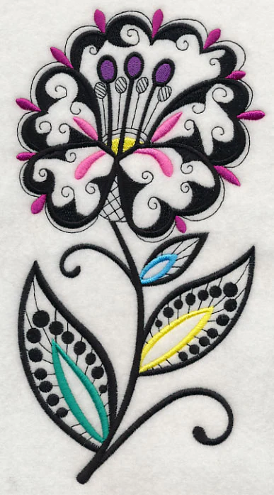 Polka Dots and Petals (Blackwork) - Image 2