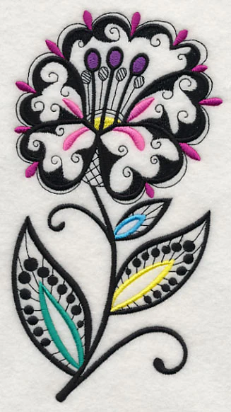 Polka Dots and Petals (Blackwork) - Image 3