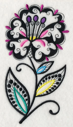 Polka Dots and Petals (Blackwork) - Image 4