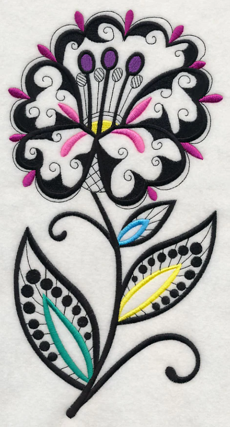 Polka Dots and Petals (Blackwork) - Image 5