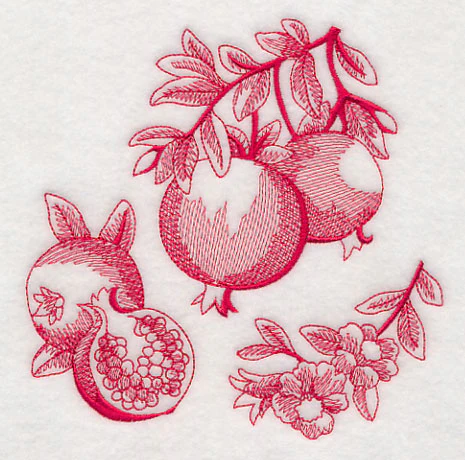 Pomegranate Botanical (Toile) - Image 3