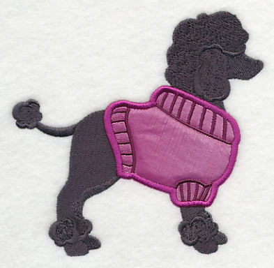 Poodle in Sweater (Applique) - Image 3