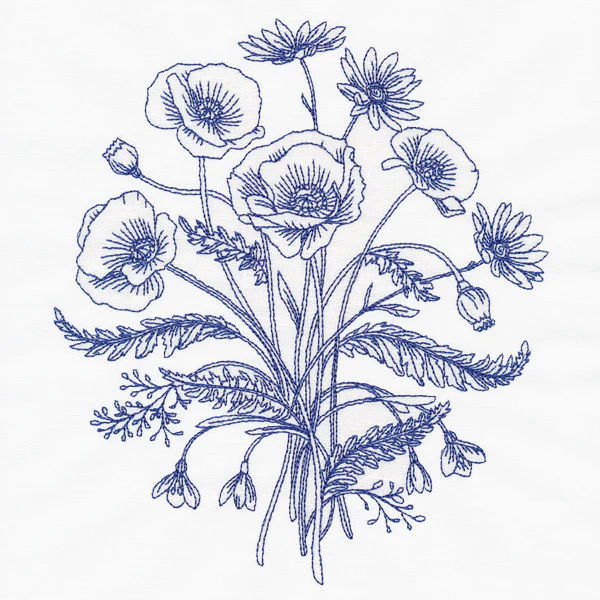 Poppies and Daisies Bouquet - Image 5