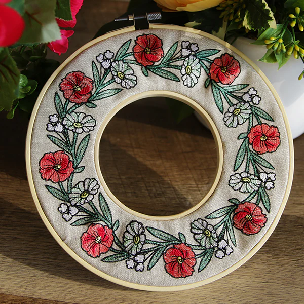 Poppies in Bloom Wreath