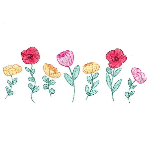 Poppy Flowers in Bloom Border - Image 2