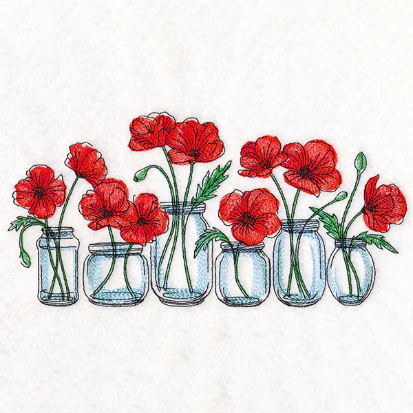 Poppy Jar Bouquets Border - Image 2