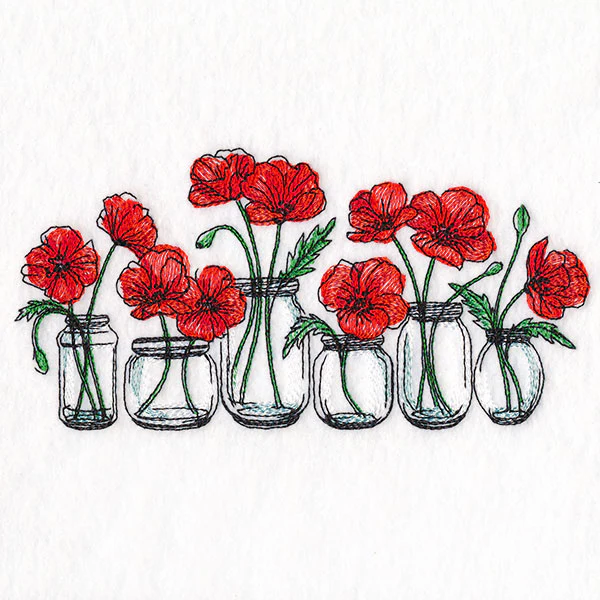 Poppy Jar Bouquets Border - Image 4