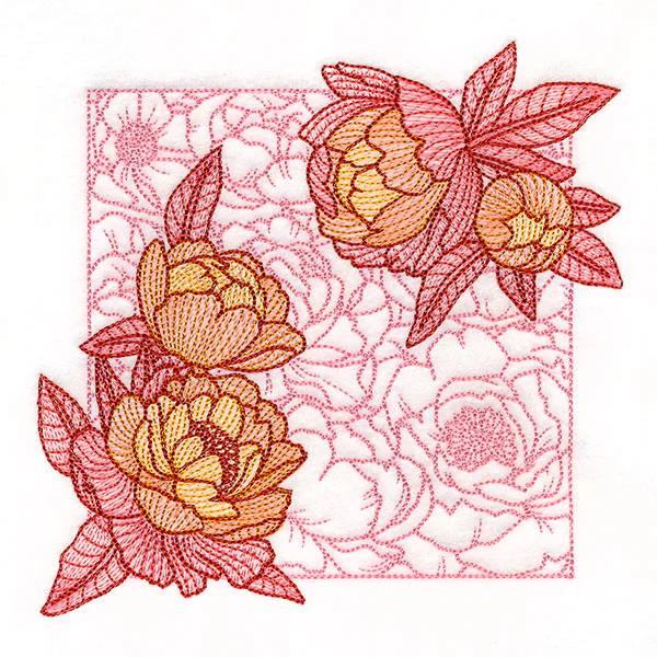 Pops of Peony Flower Square - Image 5
