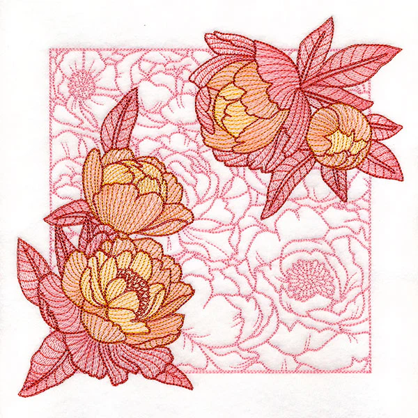 Pops of Peony Flower Square - Image 9