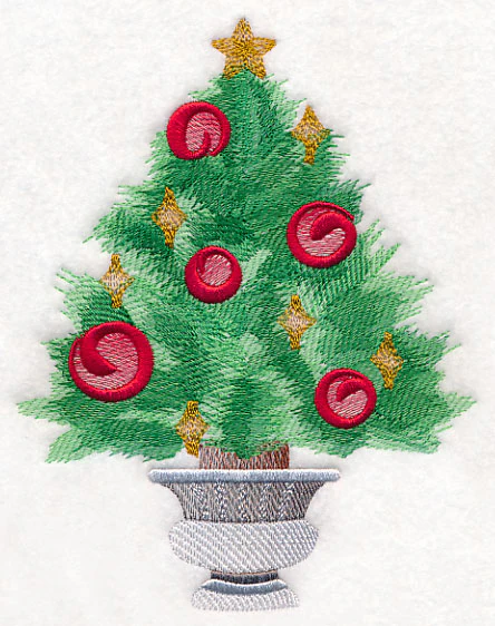 Potted Christmas Tree in Watercolor - Image 2