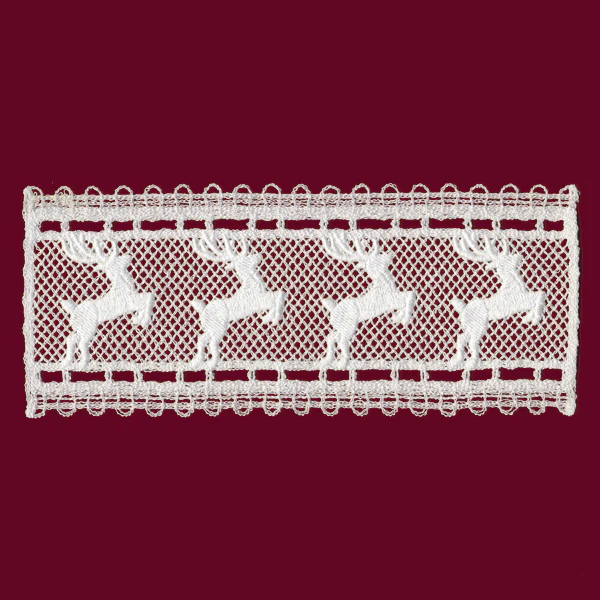 Prancing Reindeer Border (Lace) - Image 3