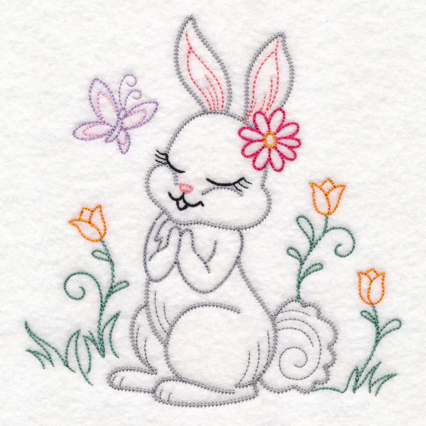 Praying Woodland Pals - Bunny (Vintage) - Image 3