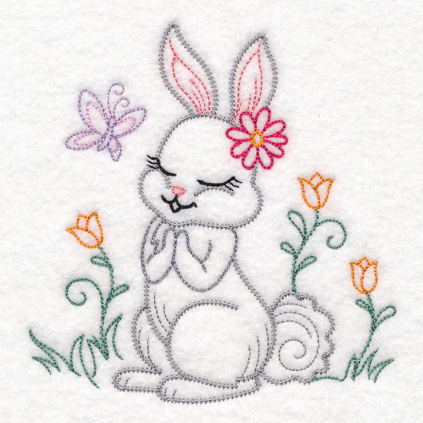 Praying Woodland Pals - Bunny (Vintage) - Image 4