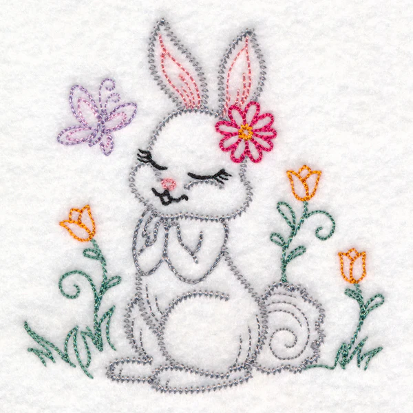 Praying Woodland Pals - Bunny (Vintage) - Image 5