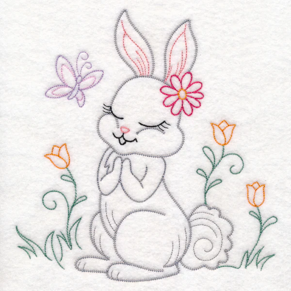 Praying Woodland Pals - Bunny (Vintage) - Image 6