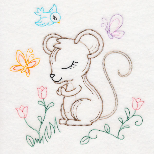 Praying Woodland Pals - Mouse (Vintage) - Image 2