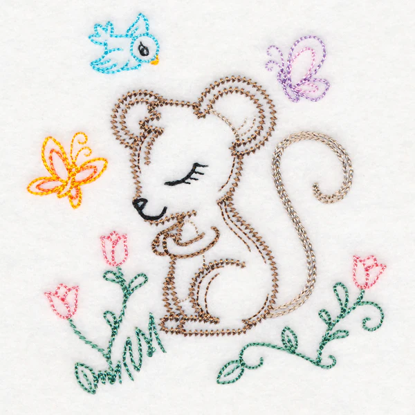 Praying Woodland Pals - Mouse (Vintage) - Image 5