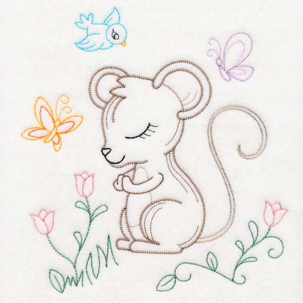 Praying Woodland Pals - Mouse (Vintage) - Image 6