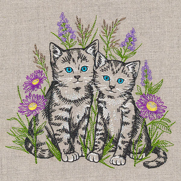 Precious Kitties and Blooms - Image 2