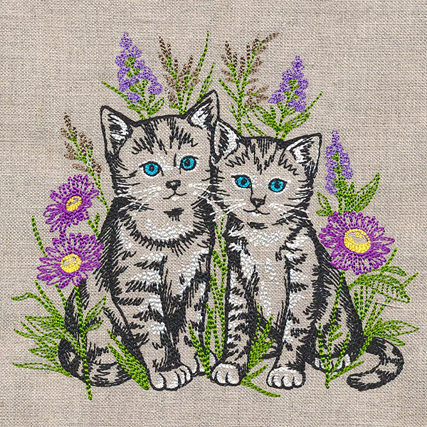 Precious Kitties and Blooms - Image 3