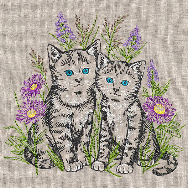 Precious Kitties and Blooms - Image 4