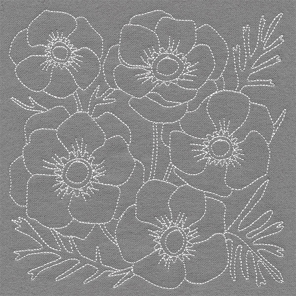 Pretty Petals Quilting Square -  Anemones (Double Run) - Image 5
