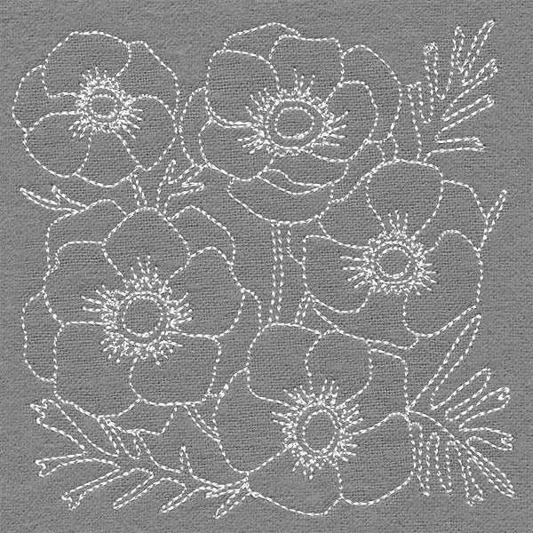 Pretty Petals Quilting Square -  Anemones (Double Run) - Image 9