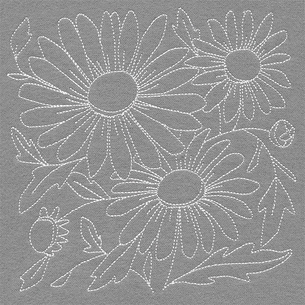 Pretty Petals Quilting Square - Daisies (Double Run) - Image 3
