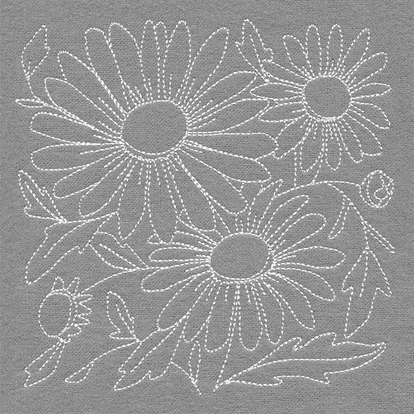 Pretty Petals Quilting Square - Daisies (Double Run) - Image 4