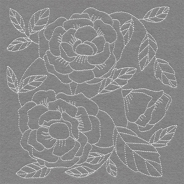 Pretty Petals Quilting Square - Roses (Double Run) - Image 3